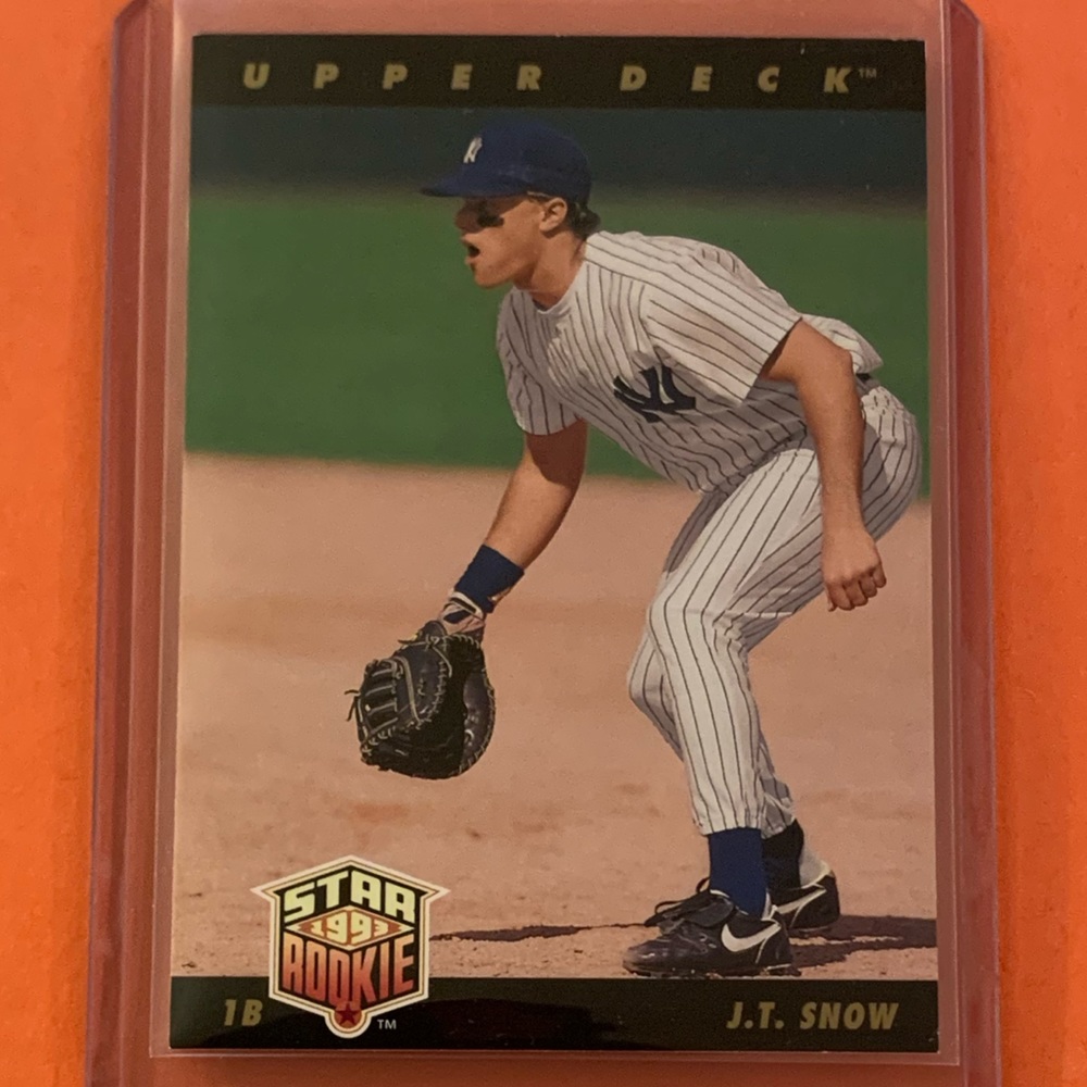 J. T. Snow #23 [Rookie] 1993 Upper Deck Baseball Trading Card